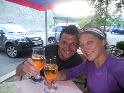 After 5 days in the mountains, a well deserved cold beer in civilisation